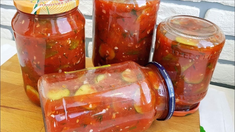 Les recettes les plus délicieuses pour mariner les concombres à la sauce tomate pour l'hiver