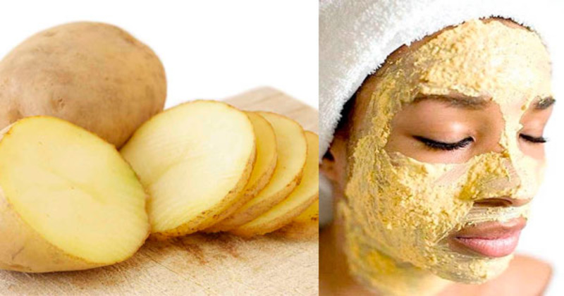 Effet étonnant du masque facial de pomme de terre crue