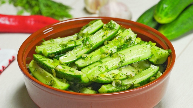 Caractéristiques du marinage de gros concombres