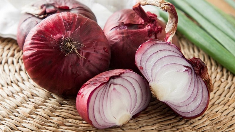Oignons violets doux, épicés et moyennement épicés et leurs variétés